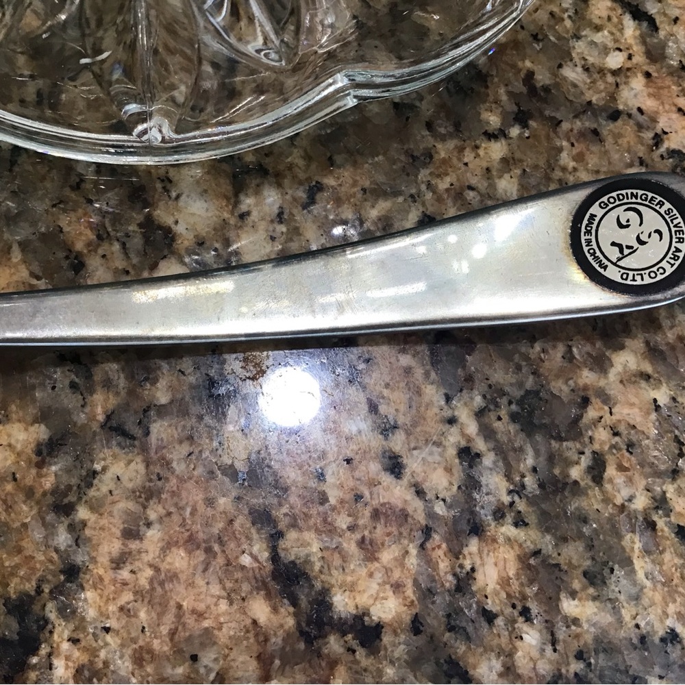 Shannon Crystal Gravy boat with silver plated ladle - Picture 7 of 8